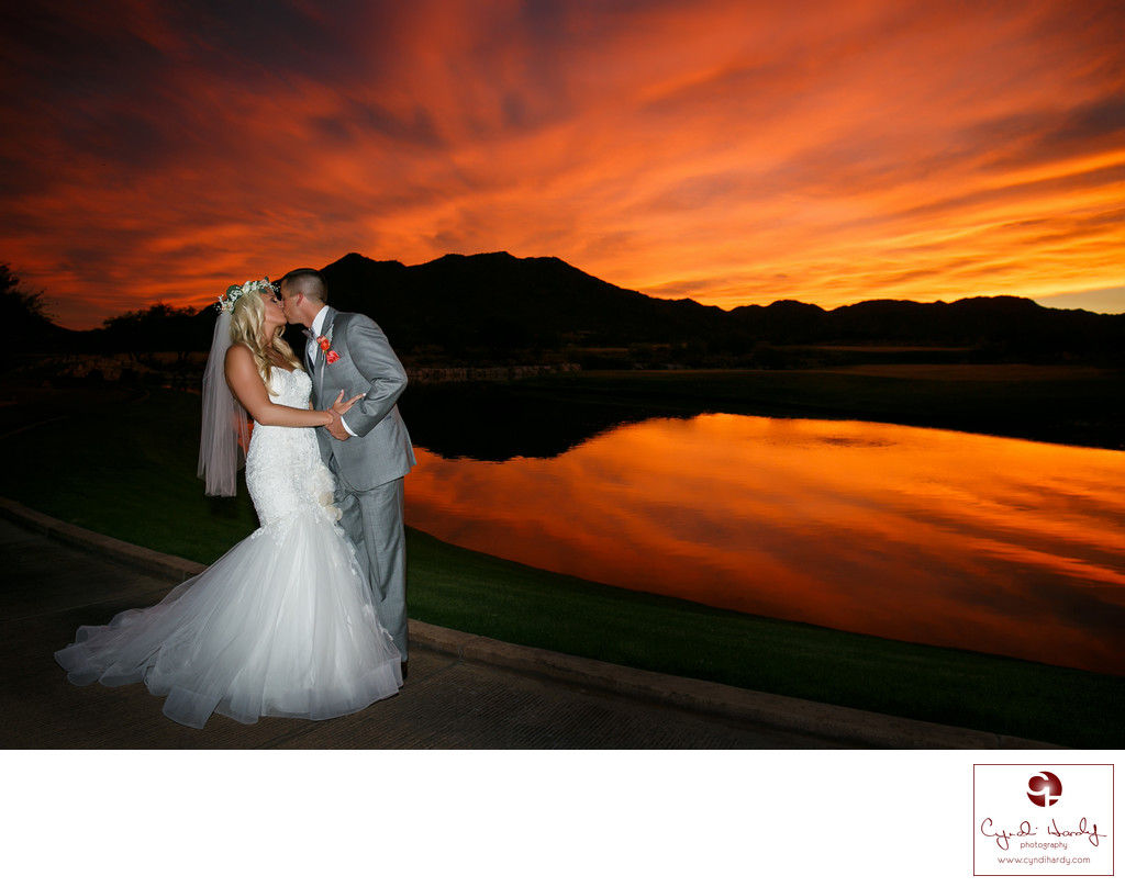 Sunset wedding photos Phoenix