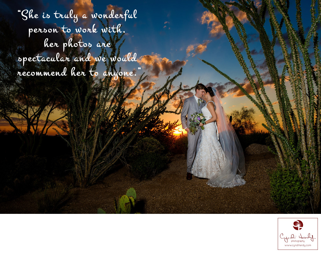 Sunset wedding photos Scottsdale