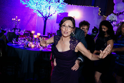 Fun dancing photo in wedding reception