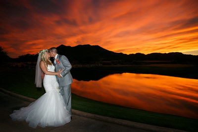 Sunset wedding photos Phoenix