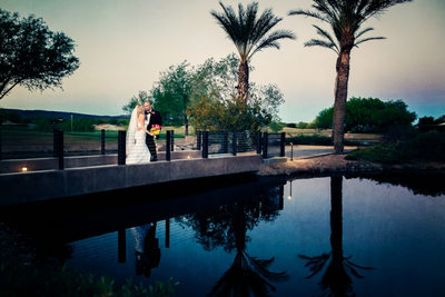 Evening wedding photos Scottsdale