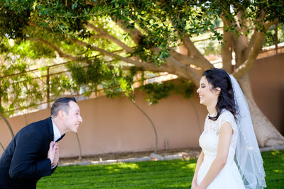 Best First Look Reaction Phoenix Wedding Photographer
