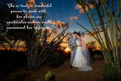 Sunset wedding photos Scottsdale