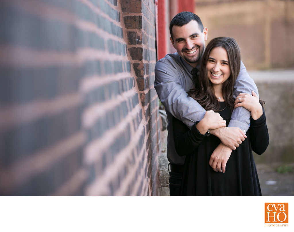 West Loop Engagement Photo with Cute Couple