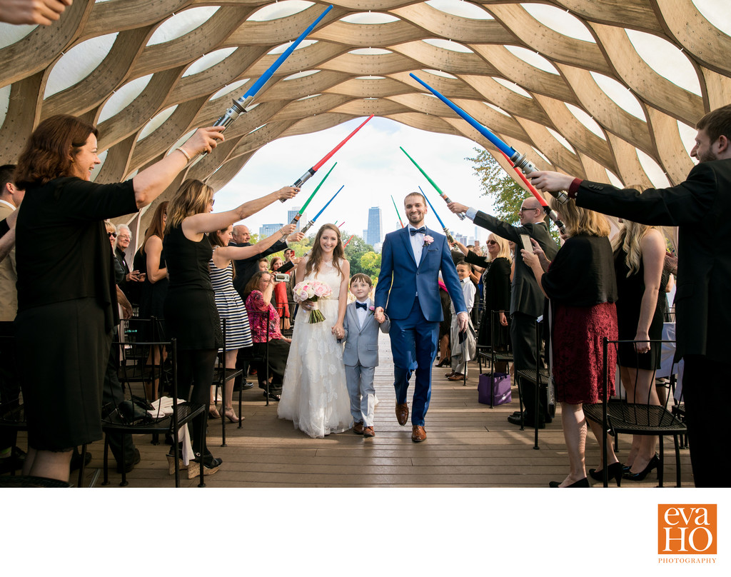 Star War themed wedding ceremony in Lincoln Park