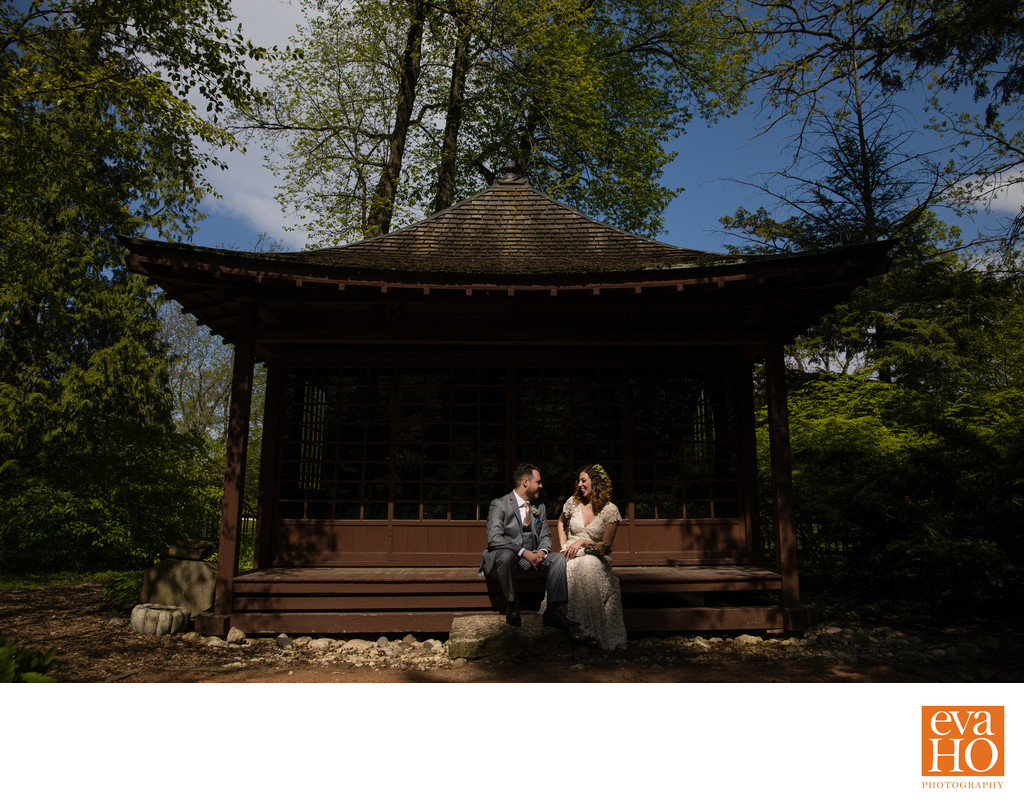 Japanese Garden at Fabyan Villa Brasking in Love