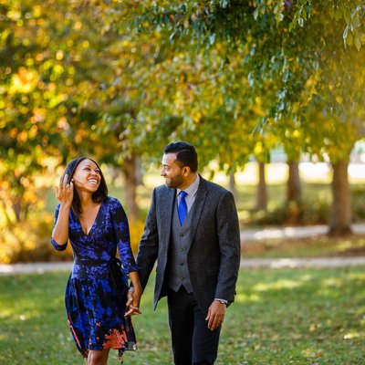 Interracial Couple Engagement Photos at Museum Campus