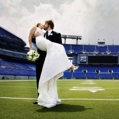 Baltimore Ravens Stadium Wedding Photographer