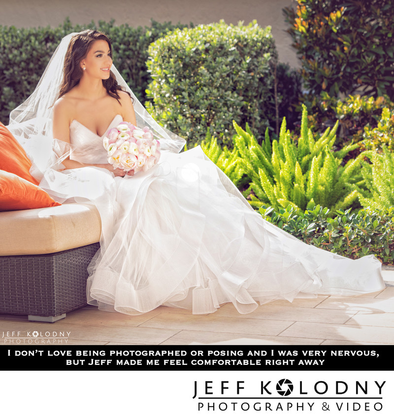 Bridal photos at The Polo Club, Boca Raton FL