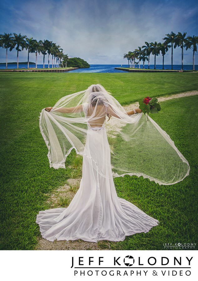 Bridal photo taken at Deering Estate in Miami