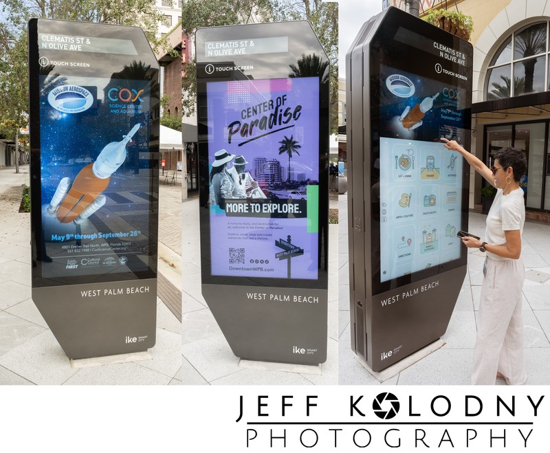 A marvel of technology on a Florida city sidewalk.