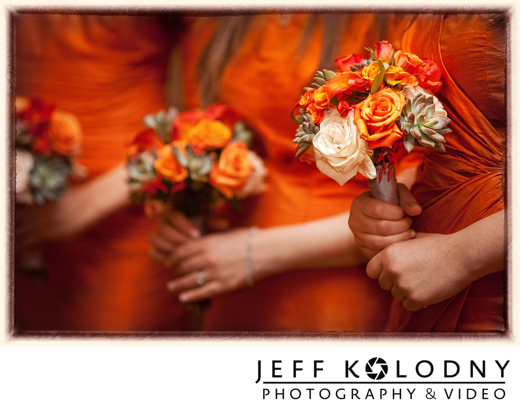 Bridesmaids flowers from a Jewish Orthodox wedding.