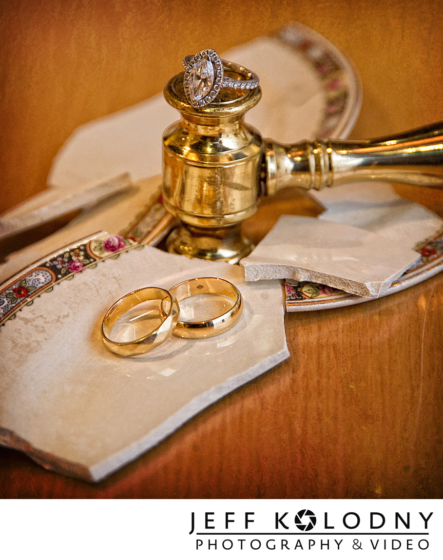 Wedding ring photo at a South Florida Orthodox wedding.