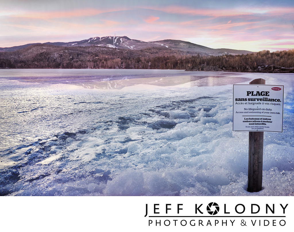 Frozen lake at Mount Tremblant