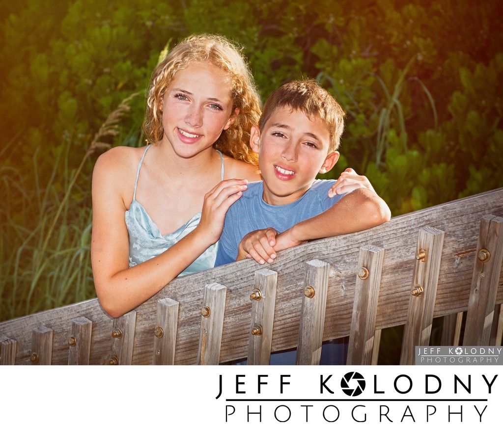 Brother and Sister at the beach