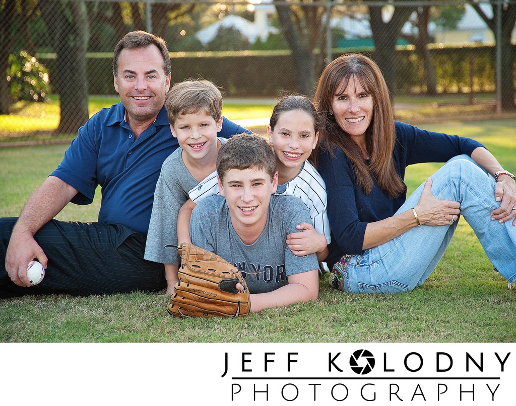 Baseball Family Bar Mitzvah Portrait