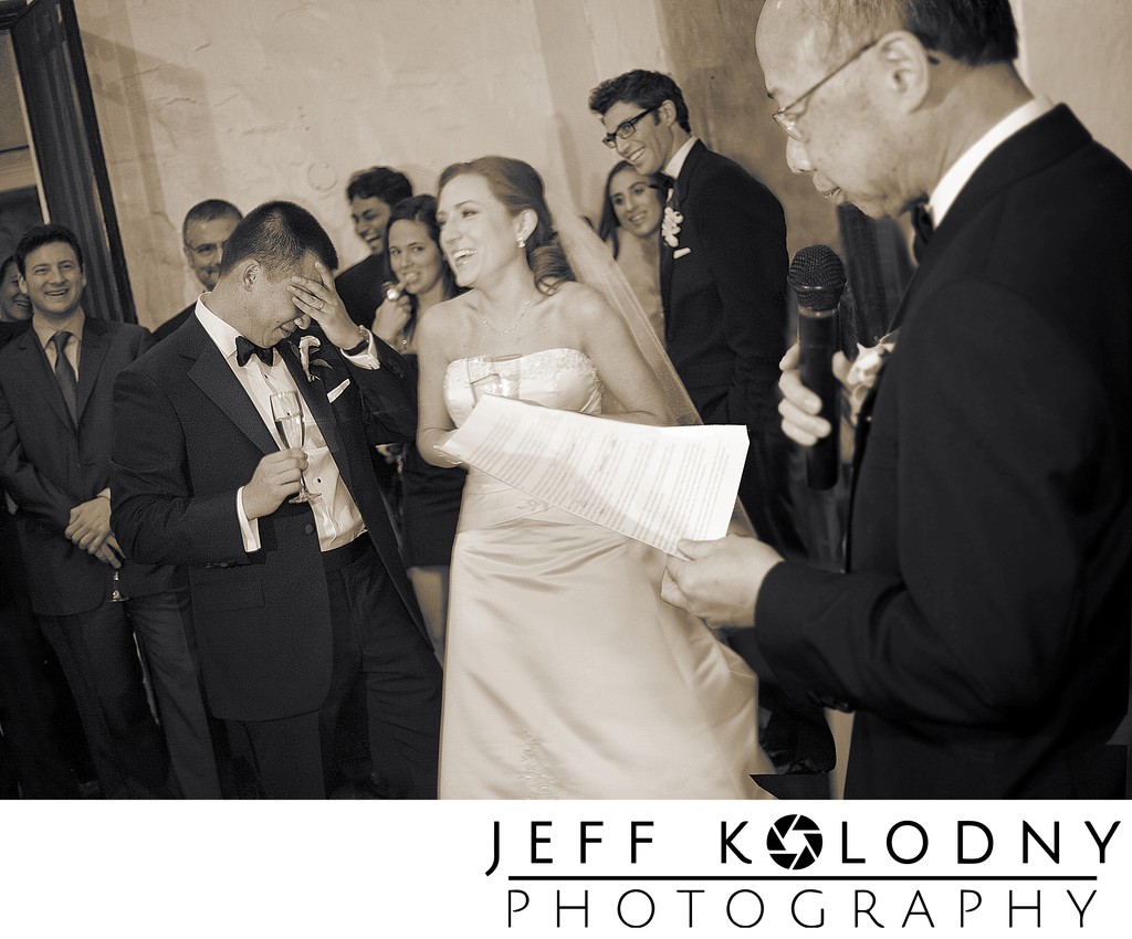 Creative photojournalism style wedding photography