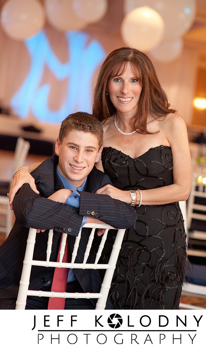 Mom and her son at a Boca Raton Bar Mitzvah 
