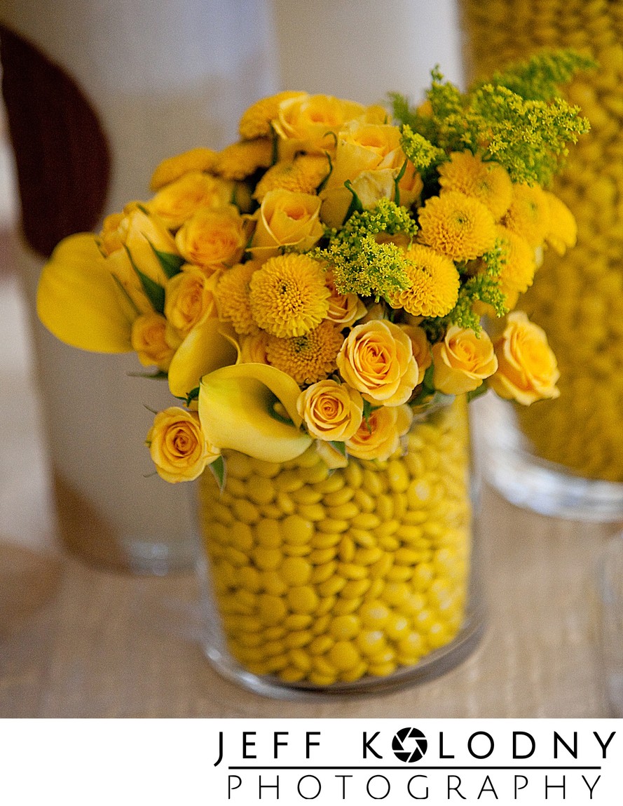 Miami Bar Mitzvah Decor | Yellow M&M Theme