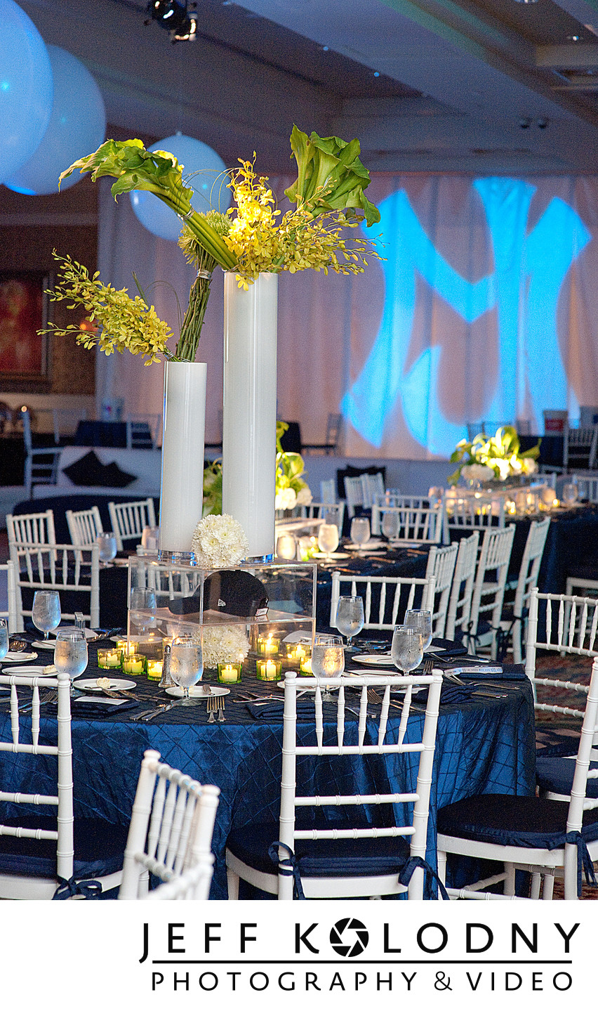 Baseball bar mitzvah decor