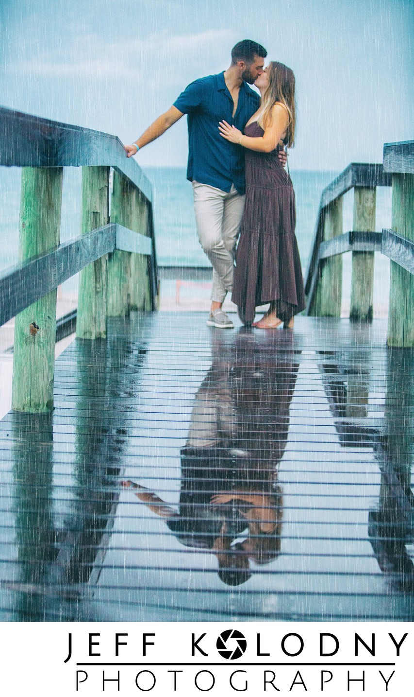 A Marriage Proposal on the Beach,  Drenched in Love