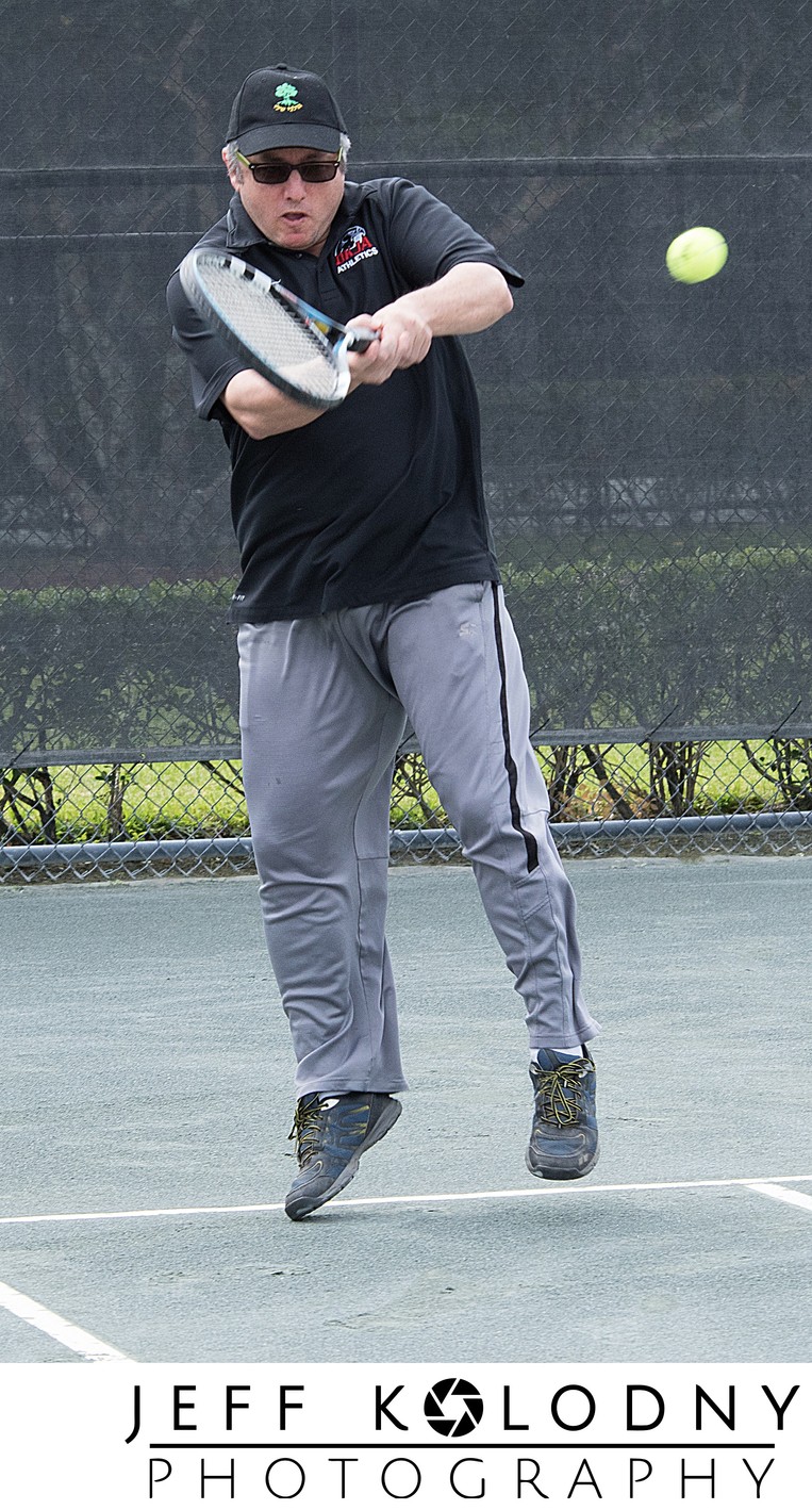 Tennis action at a charity event in Boca 