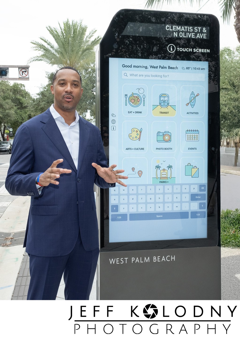 Photography showcasing a High Tech Kiosk in Palm Beach