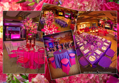 Bat Mitzvah room shot decor