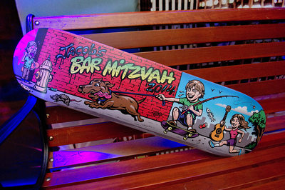 Custom painted skate board