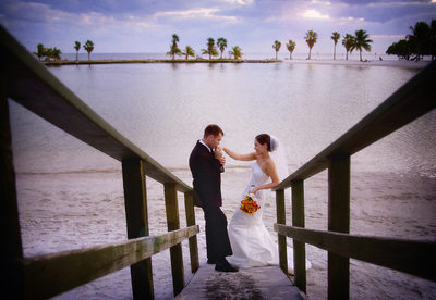 Miami Beach bride and groom