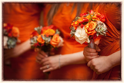 Bridesmaids flowers from a Jewish Orthodox wedding.