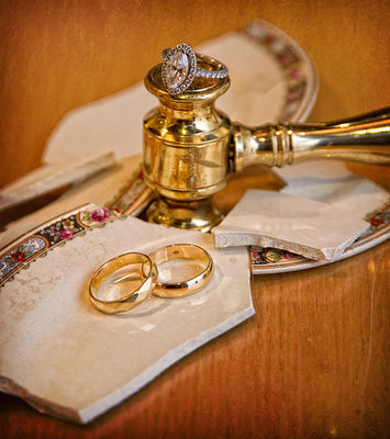Wedding ring photo at a South Florida Orthodox wedding.