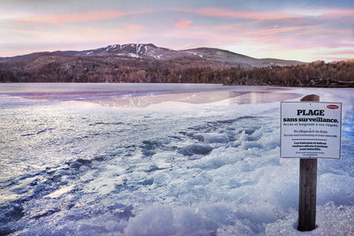 Frozen lake at Mount Tremblant