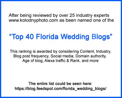 Selected as a top 40 Florida Wedding Blog!