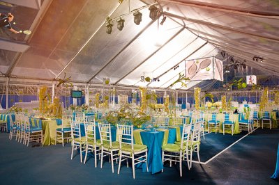 Tent for a tennis themed Bar Mitzvah