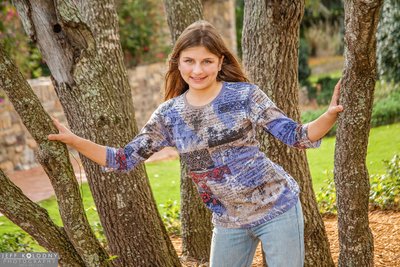 Pre-bat mitzvah portrait at Parkland Country Club.