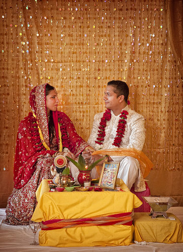 Ceremony picture from an Indian wedding.