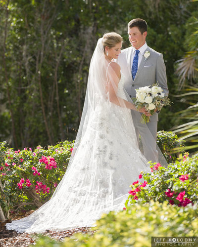 Bride and Groom from an Awesome Ocean Reef Club Wedding.