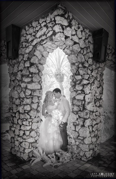 Ocean Reef Club infrared wedding photo.