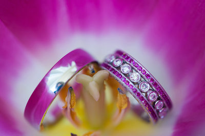 Pink diamond wedding band in Orchid. 