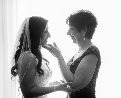 Mother and Daughter on her wedding day. 