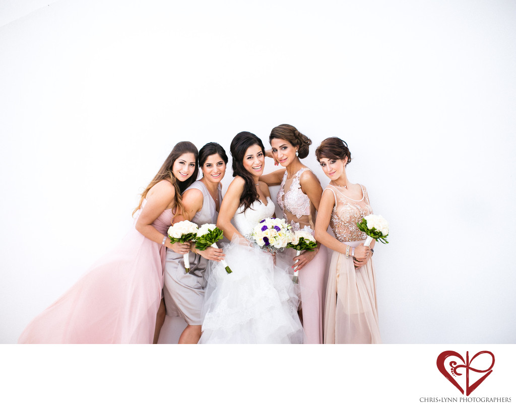 Beautiful Persian Bridesmaids at Mexico Wedding