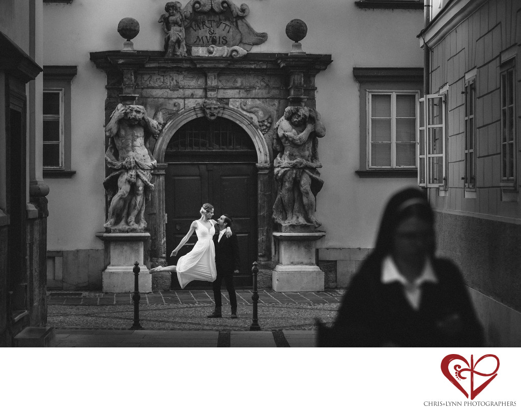 Bride & Groom portait session in Ljubljana, Slovenia