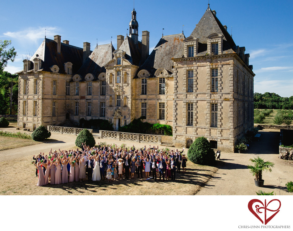 Chateau de Saint Loup Wedding Group Photos 