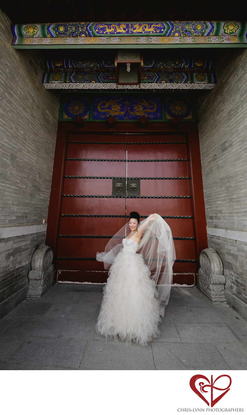 China Destination Wedding, Bridal Photos in X'ian