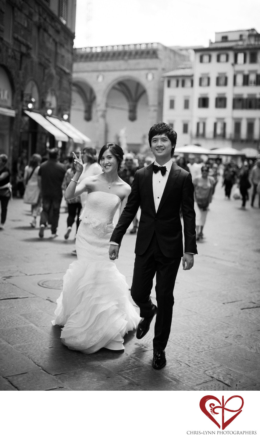 Florence Wedding Photos, Bride and Groom Portrait 7