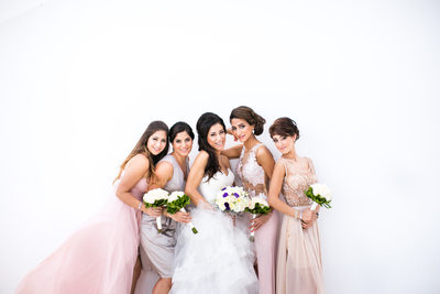 Beautiful Persian Bridesmaids at Mexico Wedding