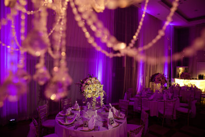 Chandelier Decor and Details at Le Blanc Wedding
