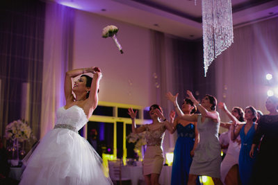 Bouquet Toss, Le Blanc Hotel Wedding