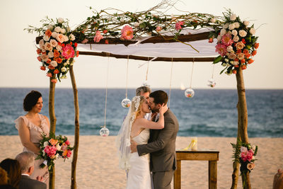 Club Campestre Beach Wedding Ceremony, Sunset Pictures